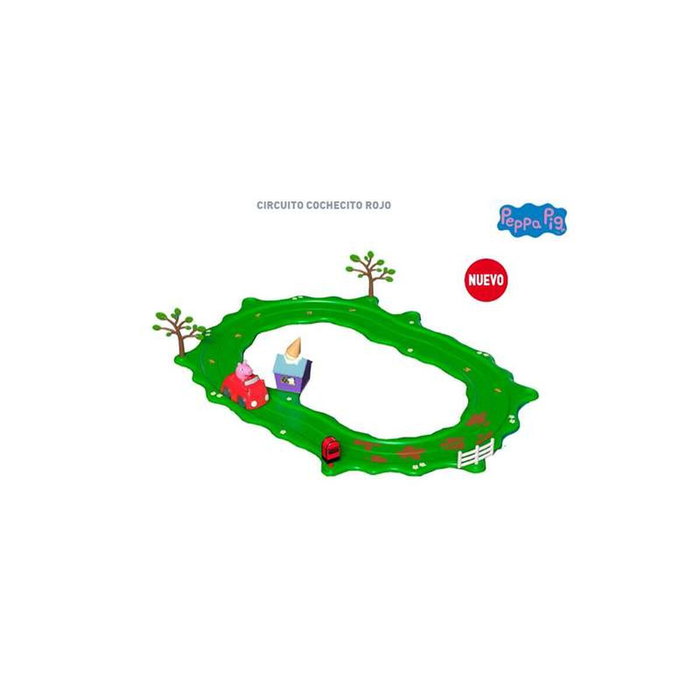 Bandai Peppa Pig Whizz Around - Circuit Voiture Rouge motorisée