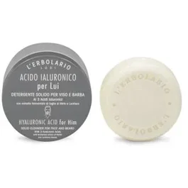 L'ERBOLARIO Acido Hialuronico Homme Nettoyant Solide Visage 60g Barre Lavante Hydratante