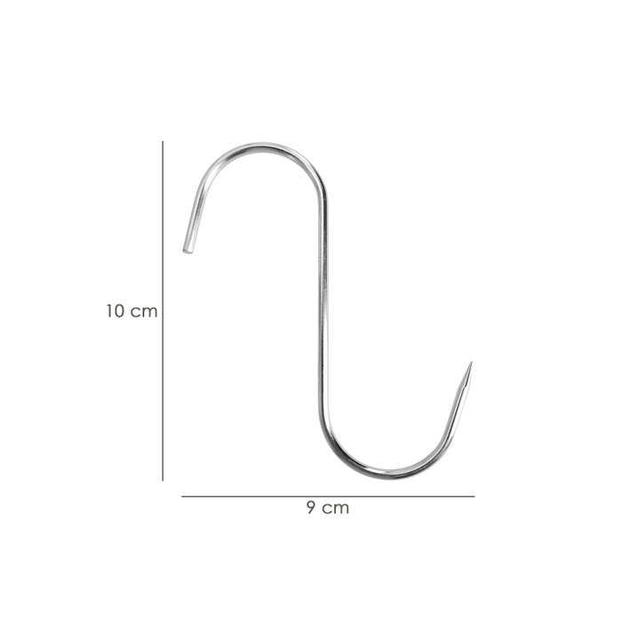 WOLFPACK LINEA PROFESIONAL Crochet de boucher en acier inoxydable 100 mm