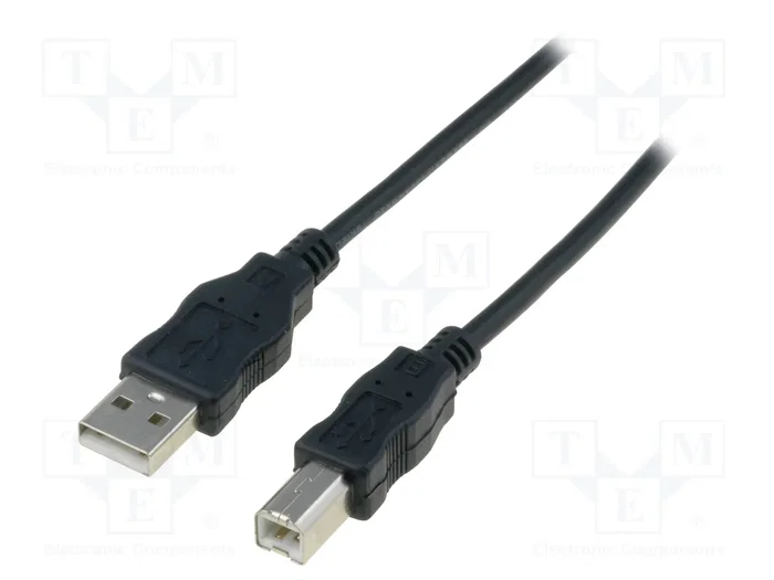 DIGITUS Câble USB 2.0 USB A vers USB B 1,8m noir