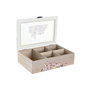 Boîte pour infusions DKD Home Decor Verre Multicouleur Bois MDF (2 Unités) (23 x 15 x 7 cm)