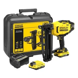 Stanley Fatmax Cloueur de finition sans fil 18V SFMCN616D2K-QW pour clous 25 à 64 mm avec 2 batteries 2Ah et chargeur