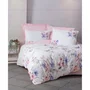 Ensemble de literie 1 housse de couette 220 x 240 cm + 2 taies d'oreiller 60 x 60 cm - Coton renforcé 100% - Rose - Lavable en machine