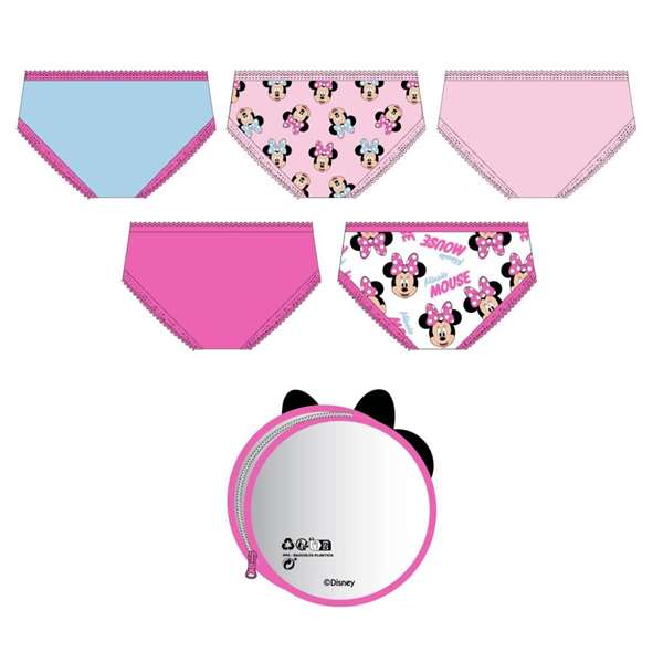 Cerdá Pack de culottes Minnie – Lot de 2 modèles assortis – Taille 2-3 ans – Single Jersey