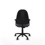 PIQUERAS Y CRESPO Chaise de bureau Algarra, tissu gris foncé, accoudoirs 2D