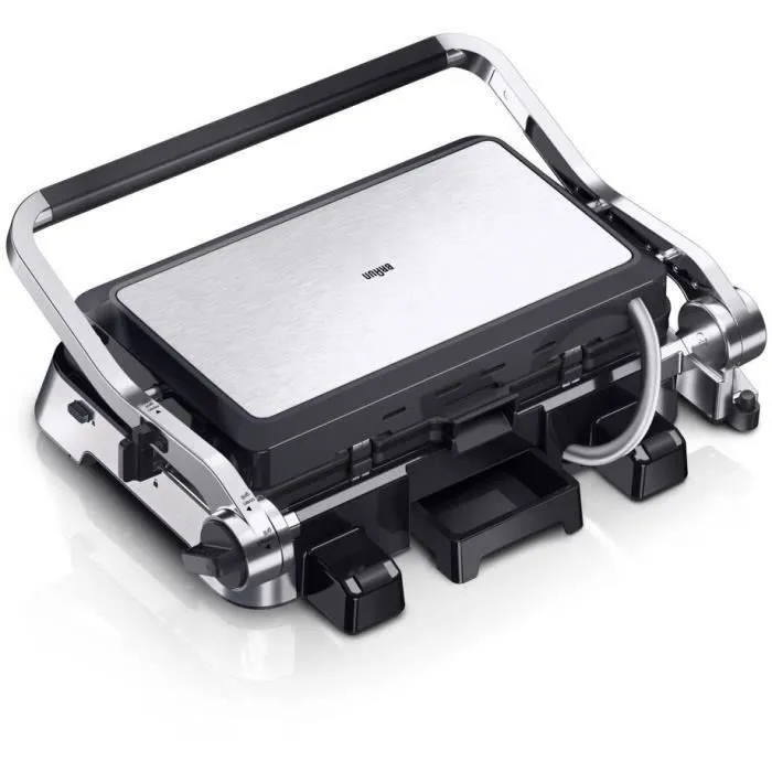 Braun Multi Pro 9 - Grill multifonctions 2000 W avec 3 positions de chauffe, bac à jus intégré, design noir et acier