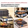 Braun Multi Pro 9 - Grill multifonctions 2000 W avec 3 positions de chauffe, bac à jus intégré, design noir et acier