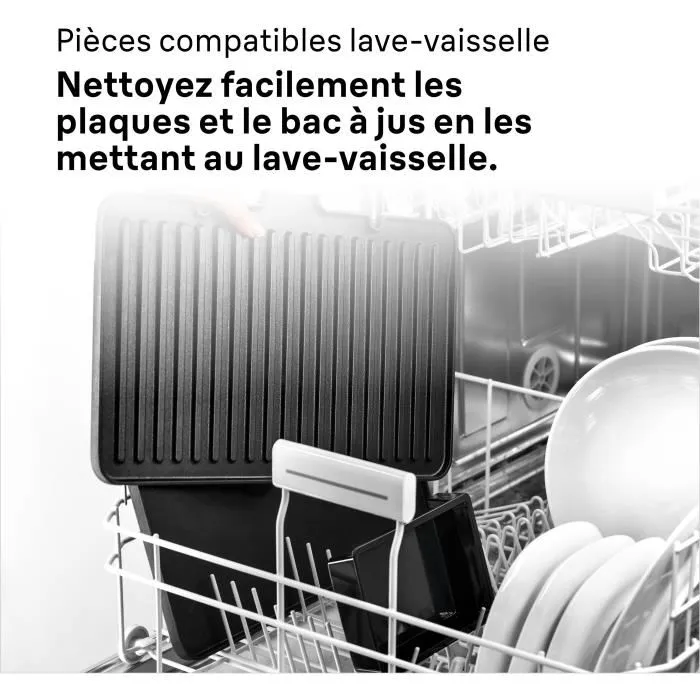 Braun Multi Pro 9 - Grill multifonctions 2000 W avec 3 positions de chauffe, bac à jus intégré, design noir et acier