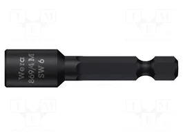 WERA Embout de tournevis magnétique douille 6 pans HEX 6mm 1/4 inch