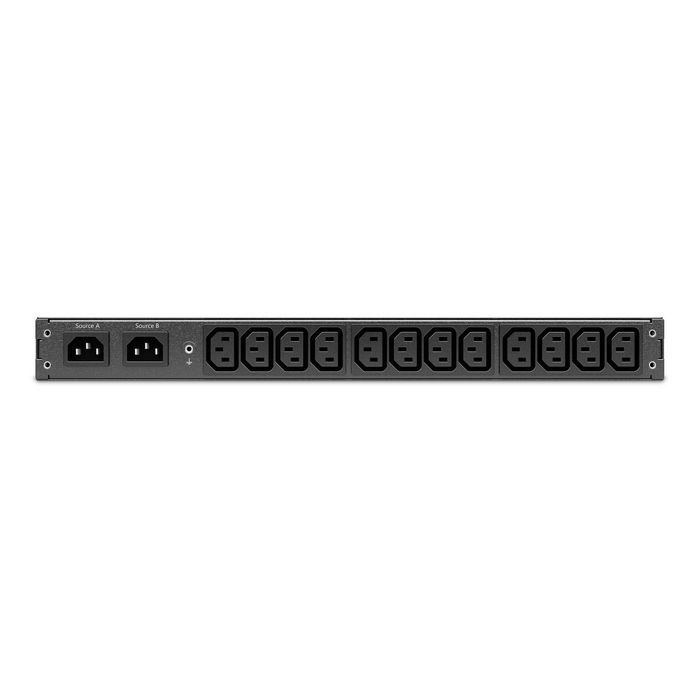 APC ATS 1U - Commutateur Automatique de Transfert Rackable 230V, 10A, Entrée C14, 12 Sorties C13