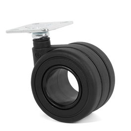 RUEDAS Roue Pivotante Koo Double Anneau Ø65mm Finition Noire avec Platine