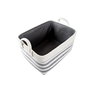 Set de basket DKD Home Decor Rayures 40 x 30 x 23 cm Gris