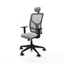 Piqueras y Crespo Chaise de Bureau Motilla avec Appui-tête et Mécanisme Synchrone Gris