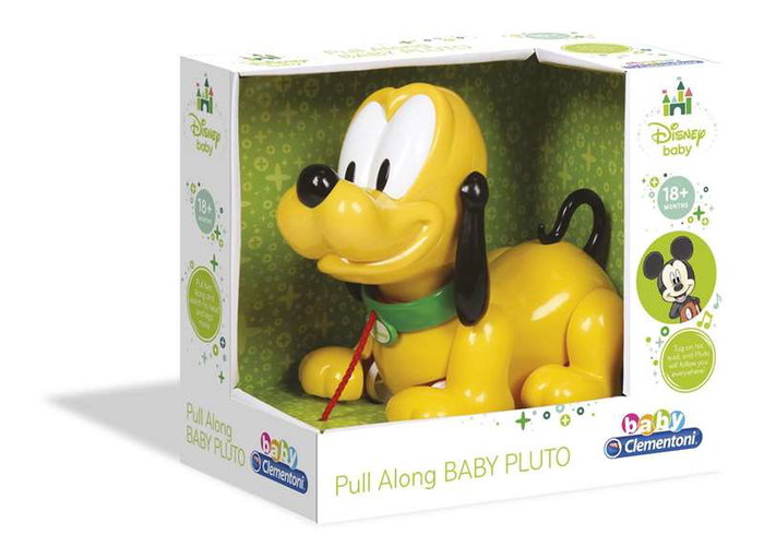 Clementoni Baby Pluto - Jouet à tirer éducatif, fait bouger pattes et tête, dimensions 21x19x13 cm, pour enfant dès 10 mois Clementoni Baby Pluto - Jouet à tirer éducatif, fait bouger pattes et tête, dimensions 21x19x13 cm, pour enfant dès 10 mois