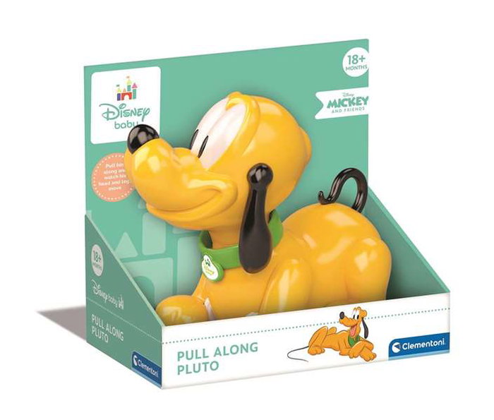 Clementoni Baby Pluto - Jouet à tirer éducatif, fait bouger pattes et tête, dimensions 21x19x13 cm, pour enfant dès 10 mois Clementoni Baby Pluto - Jouet à tirer éducatif, fait bouger pattes et tête, dimensions 21x19x13 cm, pour enfant dès 10 mois