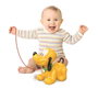 Clementoni Baby Pluto - Jouet à tirer éducatif, fait bouger pattes et tête, dimensions 21x19x13 cm, pour enfant dès 10 mois