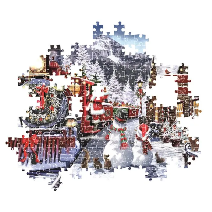 Clementoni Puzzle 500 pièces - Gare sous la neige Clementoni Puzzle 500 pièces - Gare sous la neige