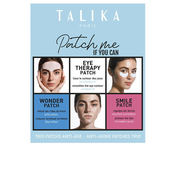 Talika Trio de Patchs Anti-Âge Lot de 3 Pièces : Patch Front Lissant, Patch Yeux Anti-Fatigue, Patch Lèvres Hydratant Talika Trio de Patchs Anti-Âge Lot de 3 Pièces : Patch Front Lissant, Patch Yeux Anti-Fatigue, Patch Lèvres Hydratant
