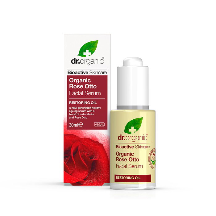 DR. ORGANIC Sérum Visage à la Rose de Damas 30ml - Soin Hydratant et Anti-Âge