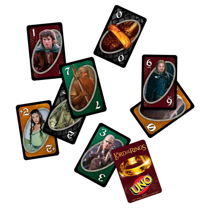 Mattel Games UNO Édition Le Seigneur des Anneaux JMF13 - Jeu de Cartes Classique avec Règle Spéciale 'La Quête de l'Anneau' - À partir de 7 ans Mattel Games UNO Édition Le Seigneur des Anneaux JMF13 - Jeu de Cartes Classique avec Règle Spéciale 'La Quête de l'Anneau' - À partir de 7 ans