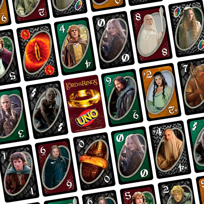 Mattel Games UNO Édition Le Seigneur des Anneaux JMF13 - Jeu de Cartes Classique avec Règle Spéciale 'La Quête de l'Anneau' - À partir de 7 ans Mattel Games UNO Édition Le Seigneur des Anneaux JMF13 - Jeu de Cartes Classique avec Règle Spéciale 'La Quête de l'Anneau' - À partir de 7 ans