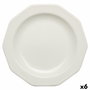 Queen's Assiette Plate en Céramique Artic White Blanc 27 cm (6 Unités) - Style Anglais, Apilable, Compatible Micro-ondes et Lave-vaisselle
