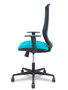 Chaise Mardos Synchro 4 positions tissu Turquoise Maille Noir Base en nylon noir Accoudoir 1D Sans appui-tête Roulettes 65mm nylon