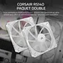 Corsair RS140 - Pack de 2 ventilateurs PC 140 mm PWM blancs - Refroidissement silencieux et haute performance