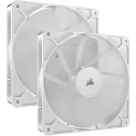 Corsair RS140 - Pack de 2 ventilateurs PC 140 mm PWM blancs - Refroidissement silencieux et haute performance