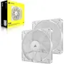 Corsair RS140 - Pack de 2 ventilateurs PC 140 mm PWM blancs - Refroidissement silencieux et haute performance