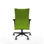 Piqueras Y Crespo Chaise de bureau Albacete confidente, Similicuir Pistache, Mécanisme Sincro, Accoudoirs 1D, Roues 65mm