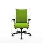 Piqueras Y Crespo Chaise de bureau Albacete confidente, Similicuir Pistache, Mécanisme Sincro, Accoudoirs 1D, Roues 65mm