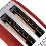 Russell Hobbs 26554-56 Toaster rouge Colours Plus - Toastage rapide 50%, fonction 'lever et voir', plateau à miettes amovible et chauffe-pain