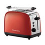 Russell Hobbs 26554-56 Toaster rouge Colours Plus - Toastage rapide 50%, fonction 'lever et voir', plateau à miettes amovible et chauffe-pain