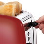 Russell Hobbs 26554-56 Toaster rouge Colours Plus - Toastage rapide 50%, fonction 'lever et voir', plateau à miettes amovible et chauffe-pain