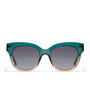 Hawkers Lunettes de Soleil Audrey 110026 Femme Papillon Vert Monture Noire Verres Gris
