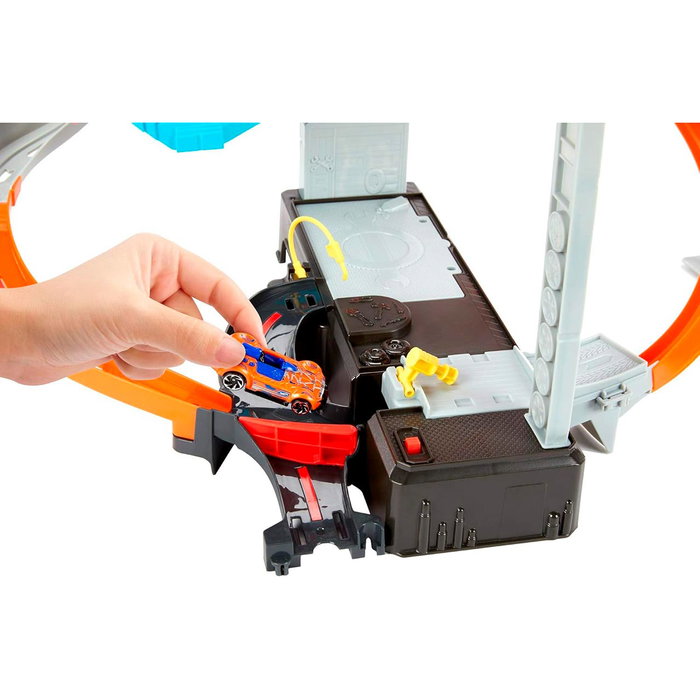 Hot Wheels City - Garage à Pneus Ultraturbo avec Circuit et Ascenseur - Jouet pour Enfants dès 5 Ans