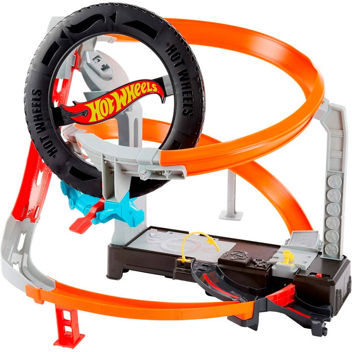 Hot Wheels City - Garage à Pneus Ultraturbo avec Circuit et Ascenseur - Jouet pour Enfants dès 5 Ans