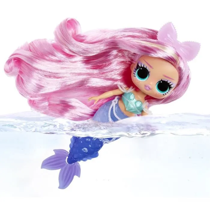 L.O.L. Surprise! Poupée Tweens SIRENE Lola Waves avec queue changeante dans l'eau, nageoires mobiles et accessoires à déballer