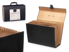 Pincello Malette à Compartiments Noire avec Anse 35,5 x 26 x 13,2 cm (Set de 6)