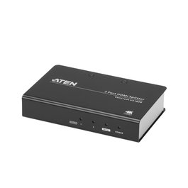 Aten VS182B Répartiteur HDMI 2.0, 18 Gb/s, 4K à 60 Hz, HDR10+, HDCP 2.2, 2 Sorties, Plug-and-Play pour Home Cinéma et Professionnel
