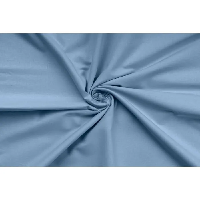 Parure de lit King 1 housse de couette 240 x 220 cm 100% coton renforcé avec 2 taies d'oreiller 60 x 60 cm fermeture enveloppe et boutons, Bleu Parure de lit King 1 housse de couette 240 x 220 cm 100% coton renforcé avec 2 taies d'oreiller 60 x 60 cm fermeture enveloppe et boutons, Bleu