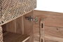 GINER Y COLOMER - Buffet 4 portes en acacia massif avec pattes en métal - Finition naturelle patinée - Dimensions : 200 x 90 x 40 cm