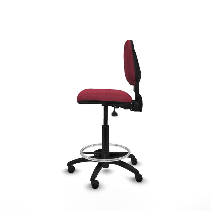 PIQUERAS Y CRESPO Tabouret Isso Asynchrone Tissu Bordeaux