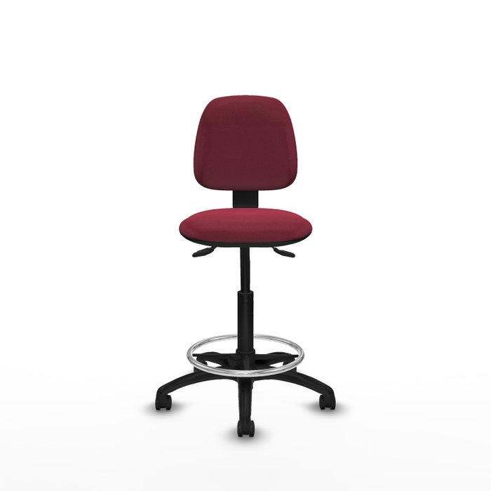 PIQUERAS Y CRESPO Tabouret Isso Asynchrone Tissu Bordeaux