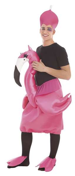 Creaciones Llopis - Déguisement adulte flamant rose taille XL, en polyester/polyamide, avec corps, couvre-pieds et chapeau