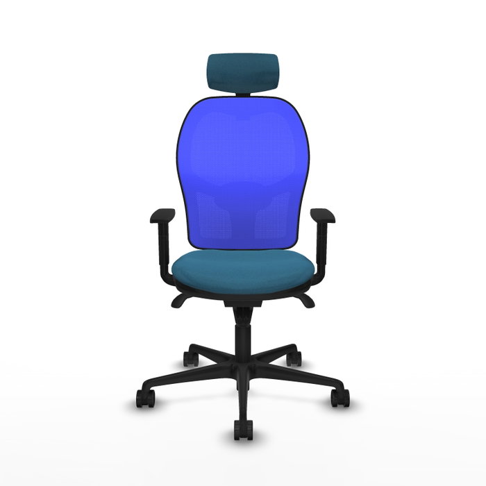 Chaise de Bureau avec Appui-tête Piqueras y Crespo 1D036N2 Bleu Vert pétrole
