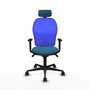 Chaise de Bureau avec Appui-tête Piqueras y Crespo 1D036N2 Bleu Vert pétrole