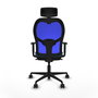 Chaise de Bureau avec Appui-tête Piqueras y Crespo 1D036N2 Bleu Vert pétrole