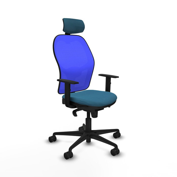 Chaise de Bureau avec Appui-tête Piqueras y Crespo 1D036N2 Bleu Vert pétrole Chaise de Bureau avec Appui-tête Piqueras y Crespo 1D036N2 Bleu Vert pétrole